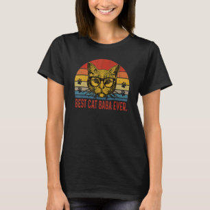 Mens Best Cat Baba Ever Vintage Cat Fathers Day T-Shirt