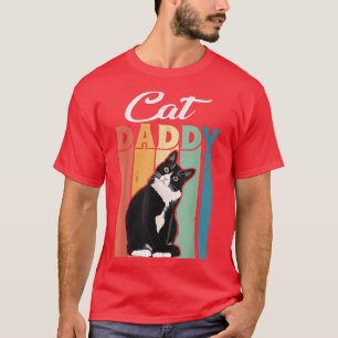 Mens Best Cat Dad Daddy Ever Cat Lover Vintage Fun T-Shirt