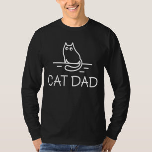 Mens Best Cat Dad Ever Animal Kitty Paw Pet Felin T-Shirt