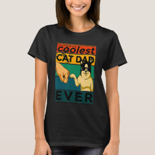 Mens Best Cat Dad Ever  Cat Daddy Father Day T-Shirt