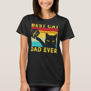 Mens Best Cat Dad Ever Cat Daddy Fist Bump Father T-Shirt