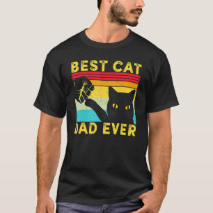 Mens Best Cat Dad Ever  Cat Daddy Fist Bump Father T-Shirt