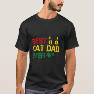 Mens  Best Cat Dad Ever Cat  Father's Day Celebrat T-Shirt