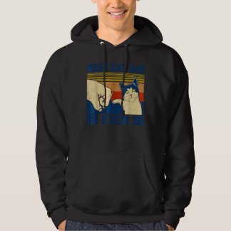 Mens Best Cat Dad Ever Fist Bump  Cat Daddy  Men Hoodie