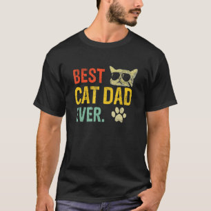 Mens Best Cat Dad Ever Fist Bump  Cat Daddy Vintag T-Shirt