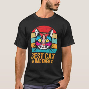 Mens Best Cat Dad Ever Men Vintage Cat For Cat Fa T-Shirt