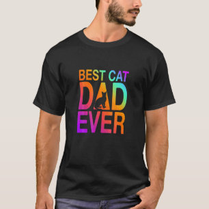 Mens Best Cat Dad Ever Vintage For Cat  Father S D T-Shirt