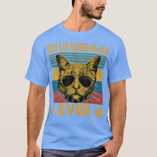 Mens Best Cat Father In Law Ever Funny Cat Dad Fa T-Shirt
