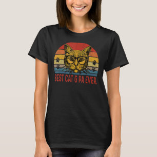 Mens Best Cat G Pa Ever Vintage Cat Fathers Day T-Shirt