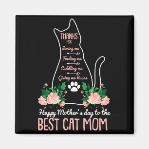 Mens Best Cat Mum Mothers Day Cute Kitten Lover Magnet