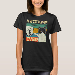 Mens Best Cat Poppop Ever Cat Dad Fathers Day T-Shirt