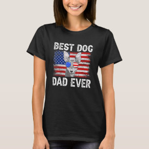 Mens Best Chihuahua Dad Ever American Flag 4th Of T-Shirt
