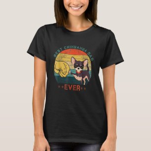 Mens Best Chihuahua Dad Ever Vintage Dog Dad Fathe T-Shirt