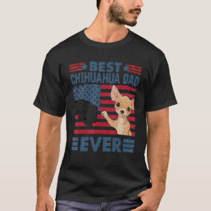 Mens Best Chihuahua Dad Ever Vintage Dog T-Shirt