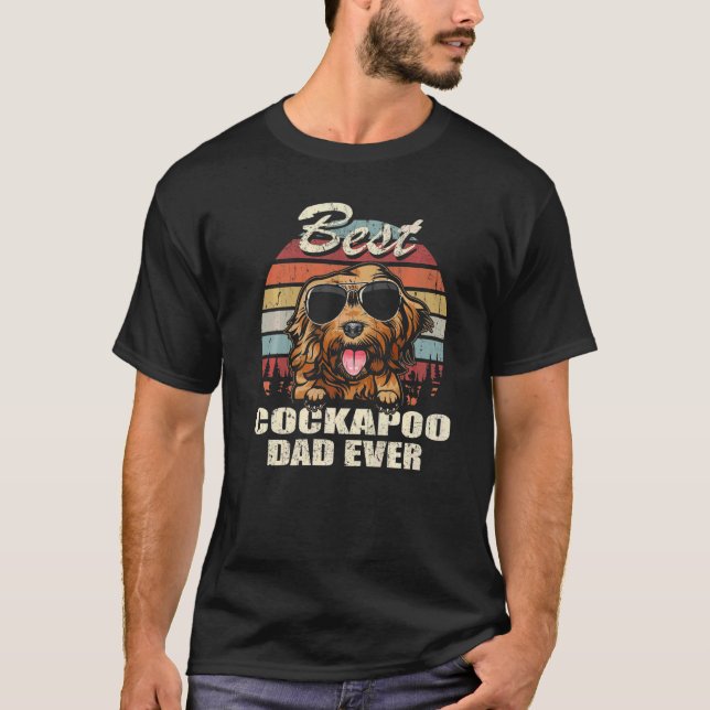 Mens Best Cockapoo Dad Ever Father's Day Cool Dog  T-Shirt (Front)