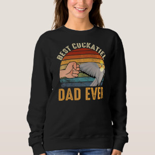 Mens Best Cockatiel Dad Ever Heart Parrot Bird Fa Sweatshirt