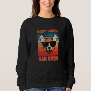 Mens Best Corgi Dad Ever Dog Dad Sunglasses Father Sweatshirt