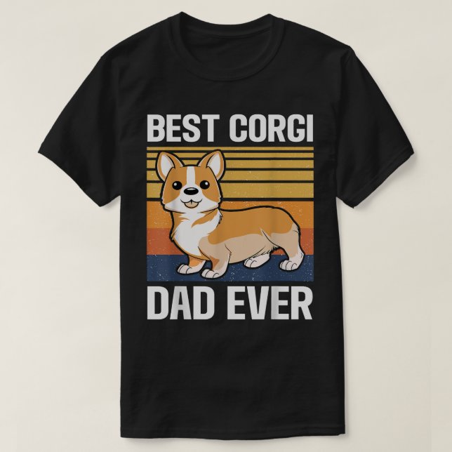 Mens Best Corgi Dad Ever T-Shirt (Design Front)