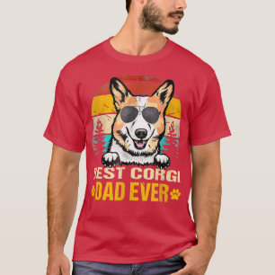 Mens Best Corgi Dad Ever Vintage Dog Lover Father T-Shirt