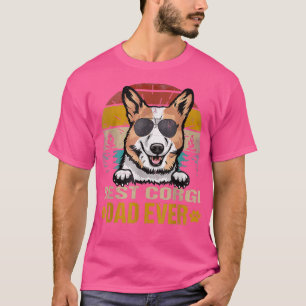 Mens Best Corgi Dad Ever Vintage Dog Lover T-Shirt