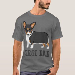 Mens Best Corgi Dad Ever Vintage Funny Cute Corgi T-Shirt