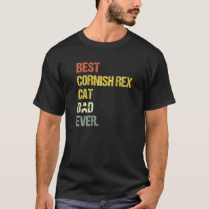 Mens Best Cornish Rex Cat Dad T-Shirt