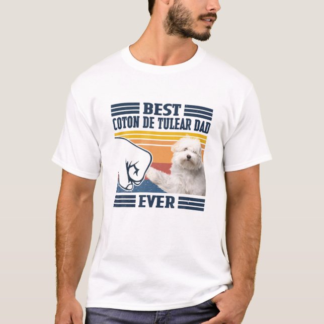 Mens Best Coton De Tulear Dad Ever Funny Dog Lover T-Shirt (Front)
