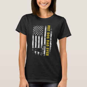 Mens Best Dachshund Dad Ever Usa Flag Dog Fathers T-Shirt