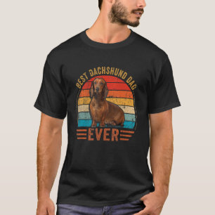 Mens Best Dachshund Dad Vintage Retro Dachshund F T-Shirt