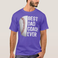 Mens Best Dad Baseball Coach Ever Funny Sport Love
