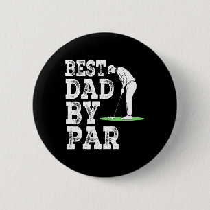 Mens Best Dad By Par Disc Golf Golfer American Fla 6 Cm Round Badge