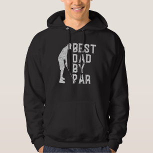 Mens Best Dad By Par Father's Day   Golf Vintage Hoodie