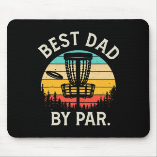 Mens Best Dad By Par Funny Disc Golf Gift Father's Mouse Mat
