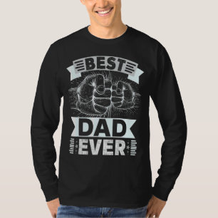Mens Best Dad Ever Fist Bump Retro Father's Day D T-Shirt