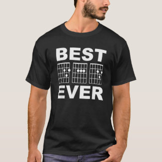 Mens Best Dad Ever Guitar Chords for Musician Fath T-Shirt