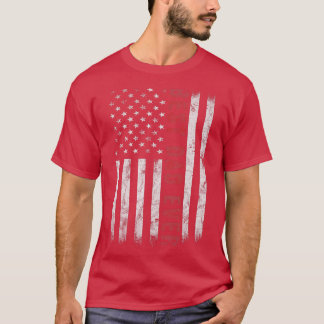 Mens Best Dad Ever With American USA Flag  Father' T-Shirt