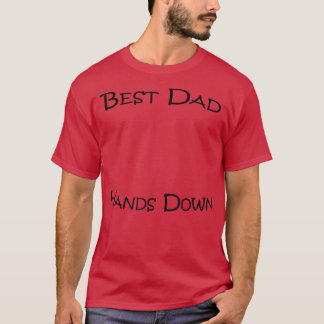 Mens Best Dad Hands Down Craft Shirt Hand Prints