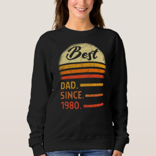 Mens Best Dad Since 1980 Father's Day From Son Dau Sweatshirt