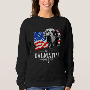 Mens Best Dalmatian Dad Ever American Flag Father Sweatshirt