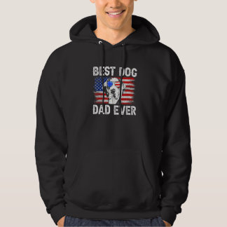 Mens Best Dane Dad Ever American Flag 4th Of July  Hoodie