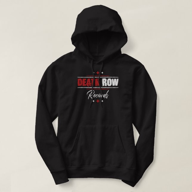 Mens Best Death Row Records Vintage Retro Hoodie (Design Front)