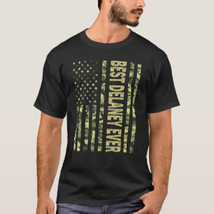 Mens Best Delaney Ever Us American Flag Grandpa F T-Shirt