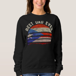 Mens Best Dog Dad Ever American Flag For Best Fat Sweatshirt
