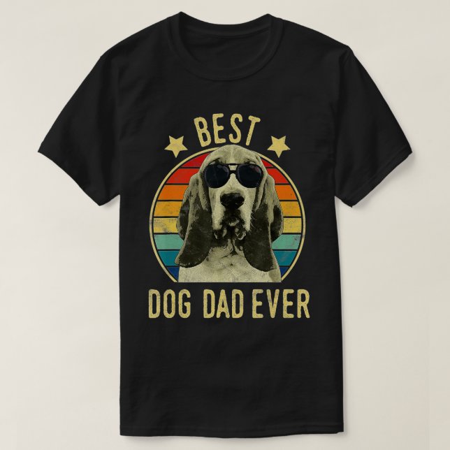 Mens Best Dog Dad Ever Basset Hound Father's Day G T-Shirt (Design Front)