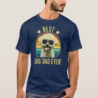 Mens Best Dog Dad Ever Bichon Frise Father's Day  T-Shirt