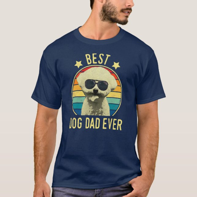 Mens Best Dog Dad Ever Bichon Frise Father's Day  T-Shirt (Front)