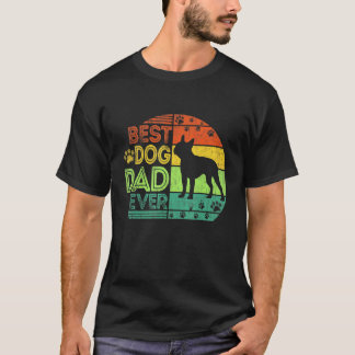 Mens Best Dog Dad Ever Boston Terrier Dog Fathers T-Shirt