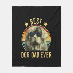 Mens Best Dog Dad Ever Newfoundland Fars Day Fleece Blanket