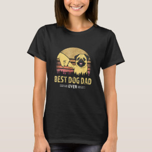 Mens Best Dog Dad Ever Pug Retro Design Proud Vint T-Shirt
