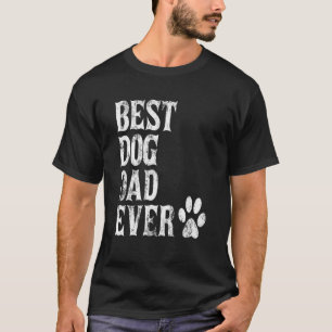 Mens Best Dog Dad Ever Vintage Dog Daddy Retro T-Shirt
